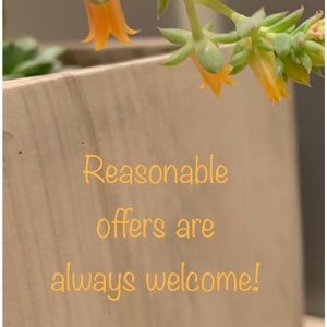 Reasonable offers are always welcome!